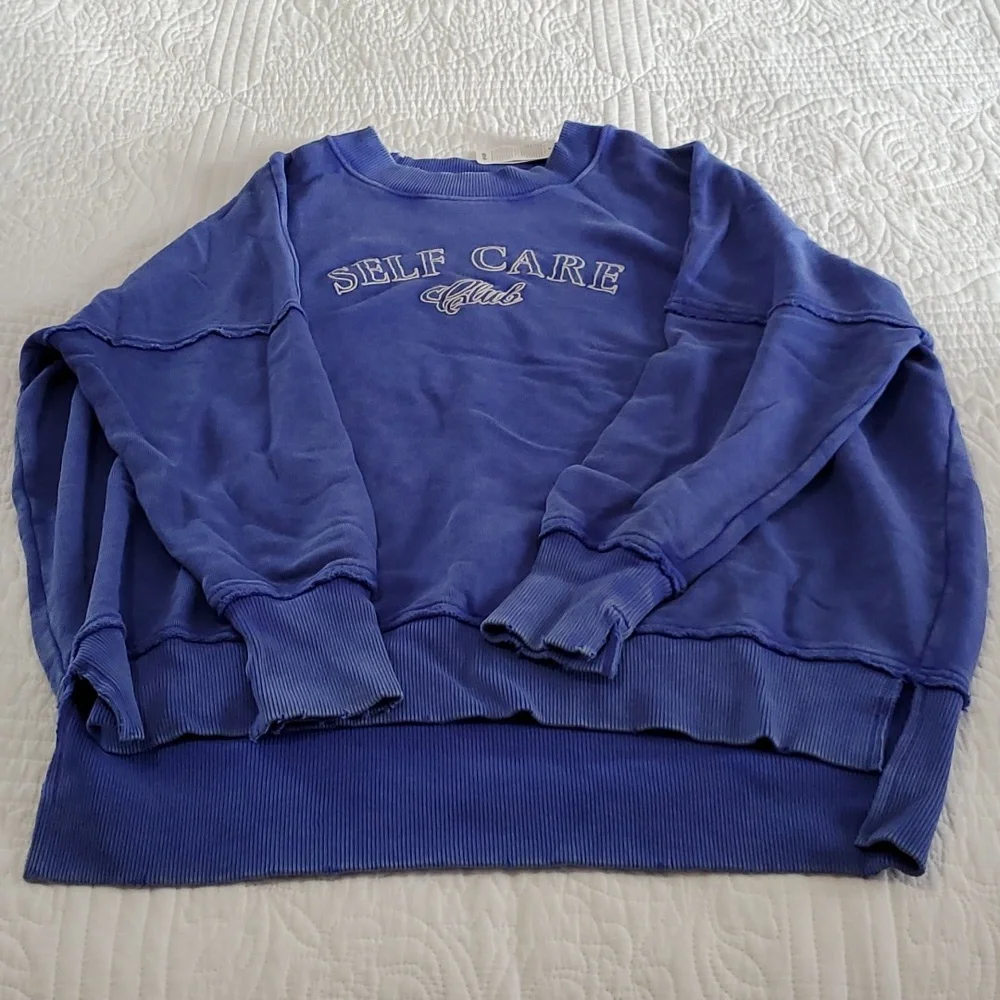 AERIE Oversized Crew Sweatshirt, Size XS - Picture 8 of 12
